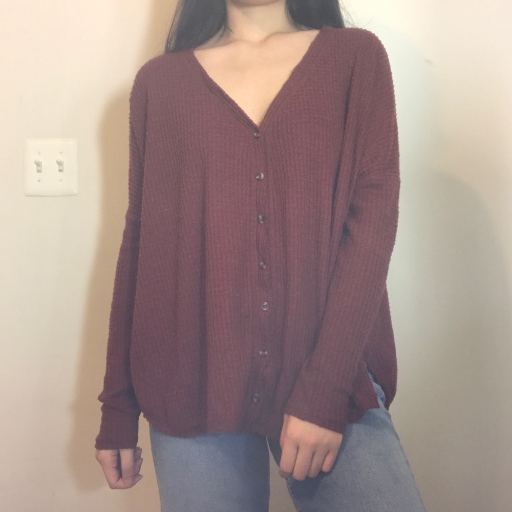 Oversized Cute Red Sweater